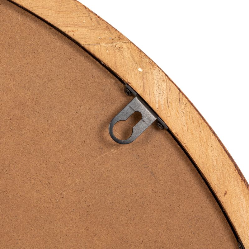 Organic Wall Mirror with Wood Frame, Walnut Finish image number 6