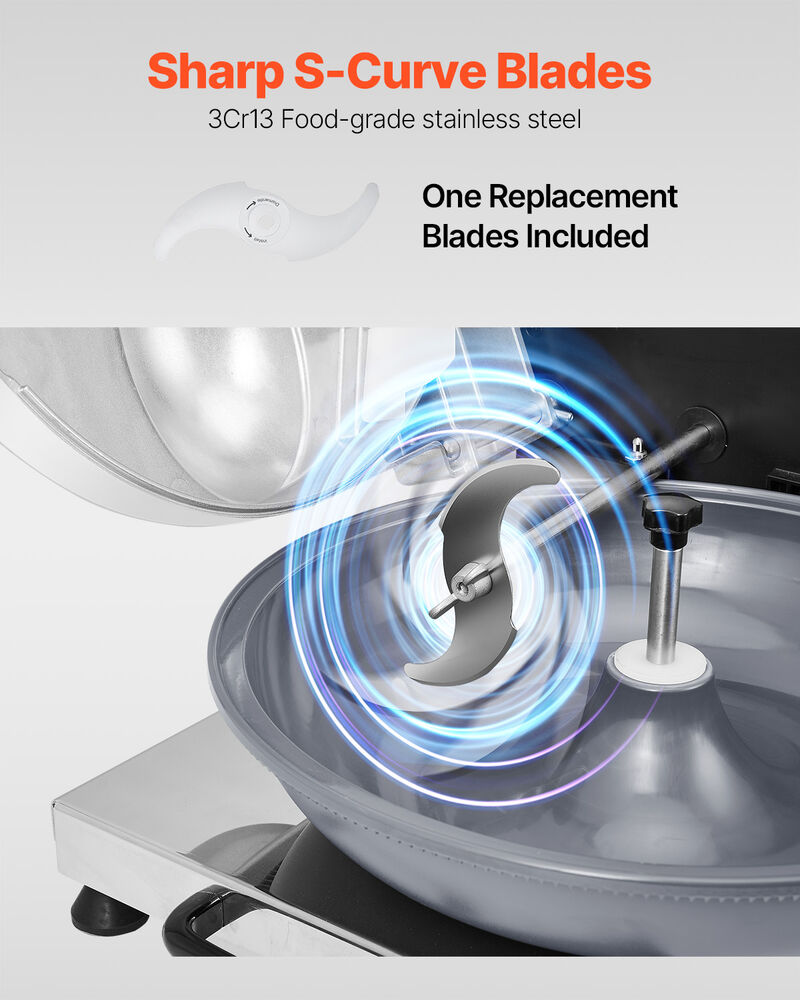 Food Processor Vegetable Chopper 3000RPM Food-Grade Stainless Steel Blender image number 4