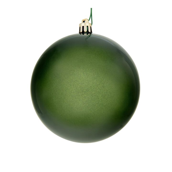 Vickerman 3" Juniper Green Candy Ball Ornament. Includes 12 Ornaments per Pack.