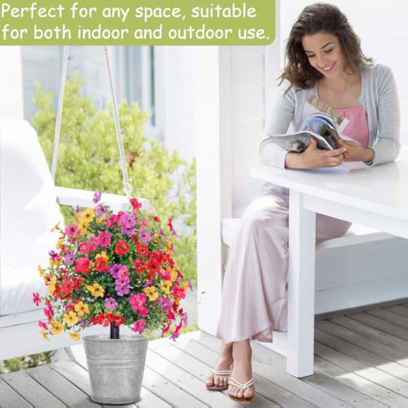 Green Artificial Boxwood Plants UV Resistant Outdoor Garden Porch Decor image number 3