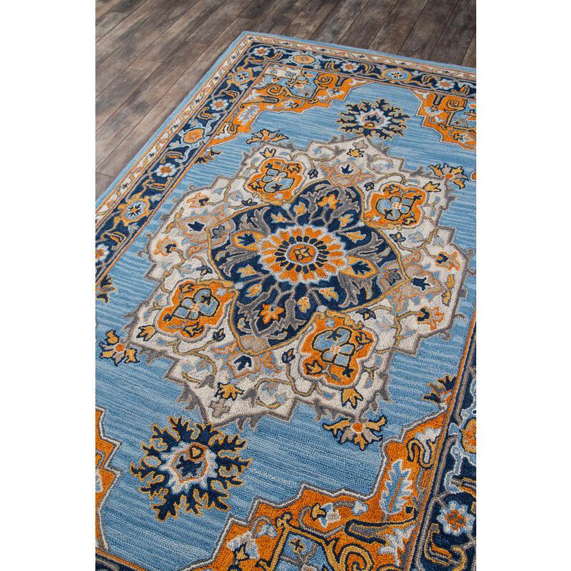 Momeni Traditional Rectangle Area Rug, Blue, 5' X 8'