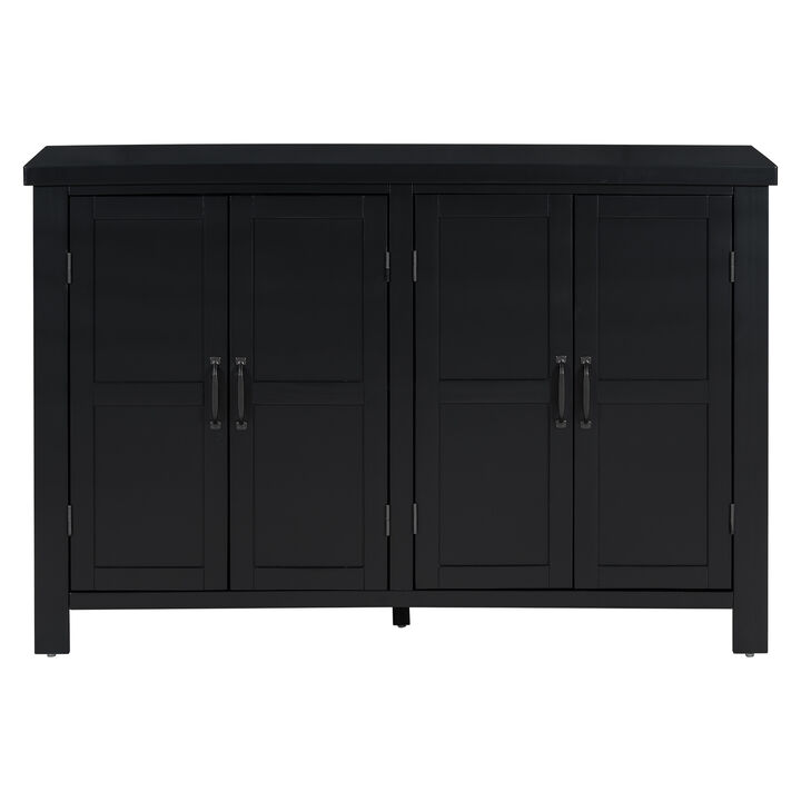 TATEUS Storage Sideboard with Adjustable Shelves Pinewood Legs