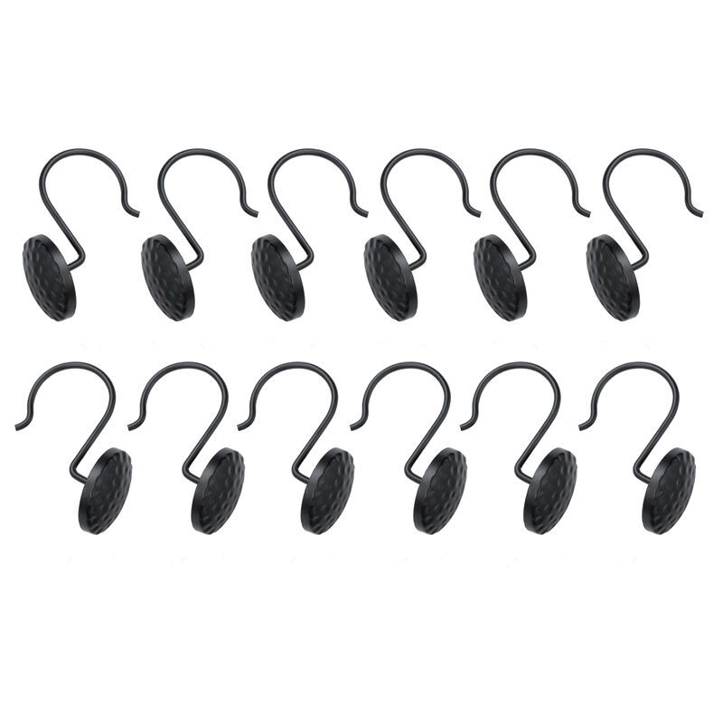 12-Piece Resistant Metal Shower Curtain Hooks image number 3