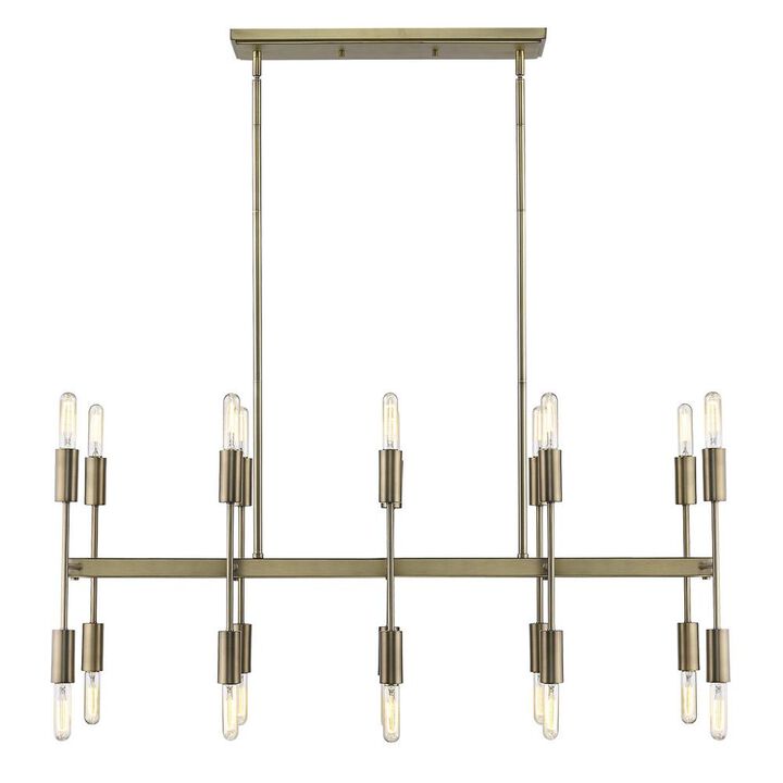 Hivvago Perret 20-Light Aged Brass Island Pendant