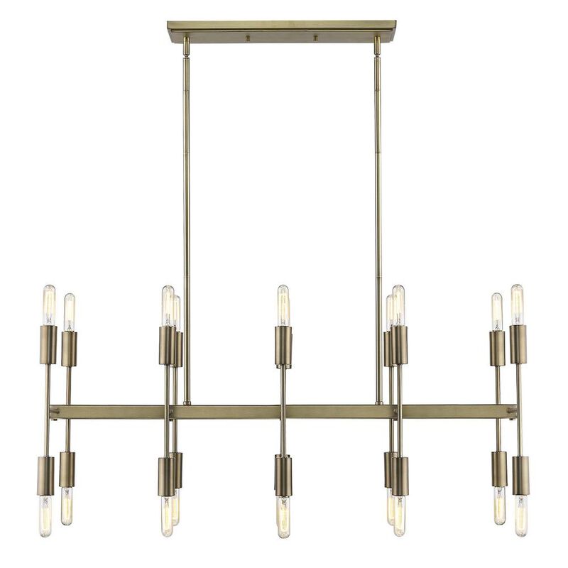 Hivvago Perret 20-Light Aged Brass Island Pendant