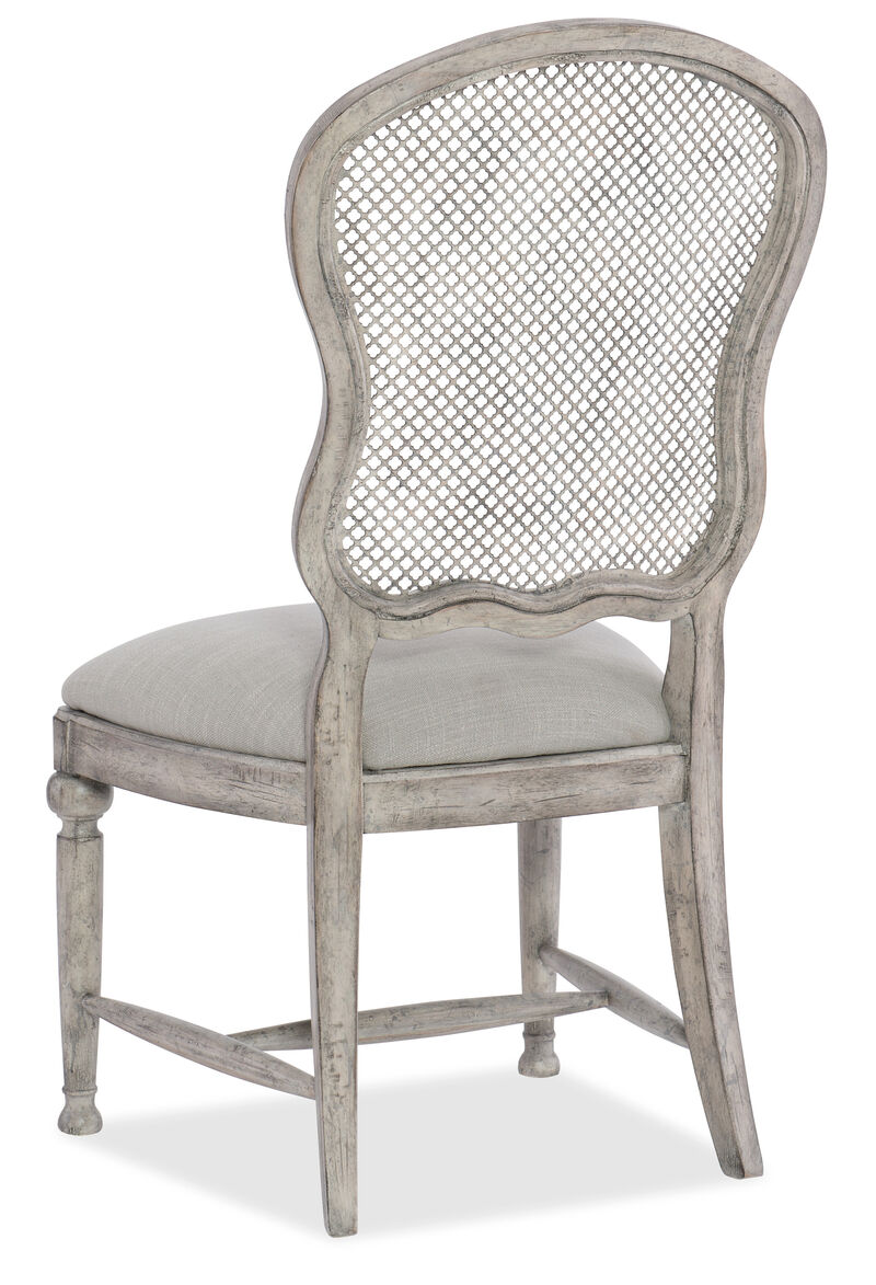 Boheme Gaston Metal Back Side Chair in Grey