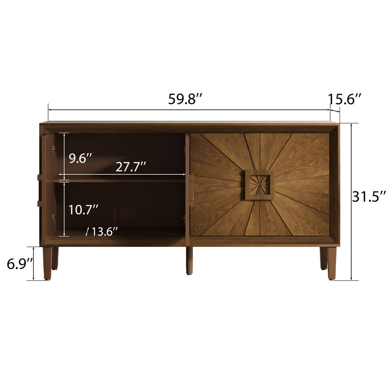 Jitbal Wood Storage Cabinet image number 6