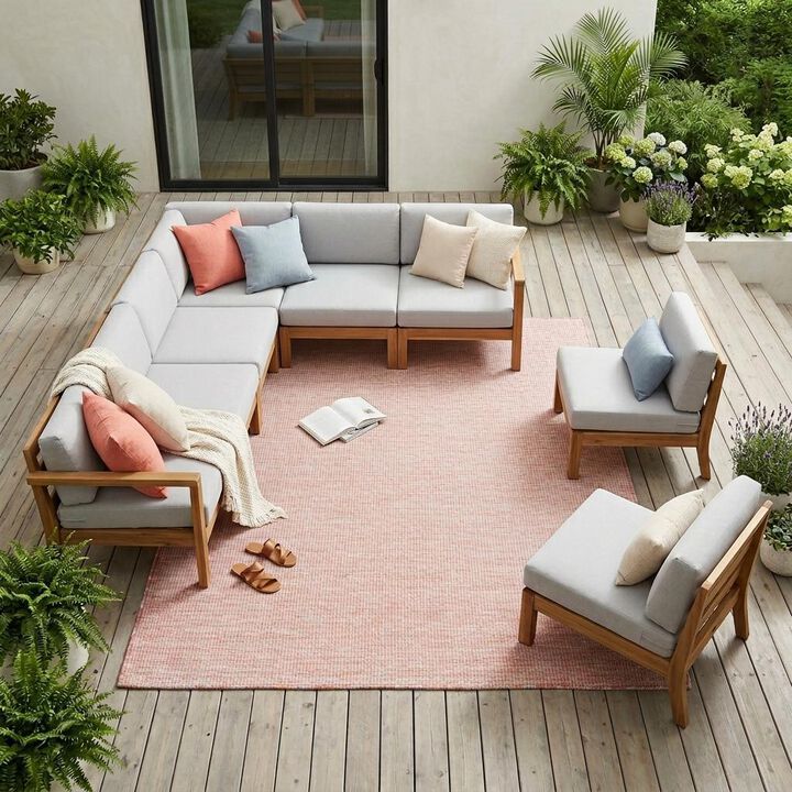 HomeRoots Dark Indoor Outdoor Area Rug