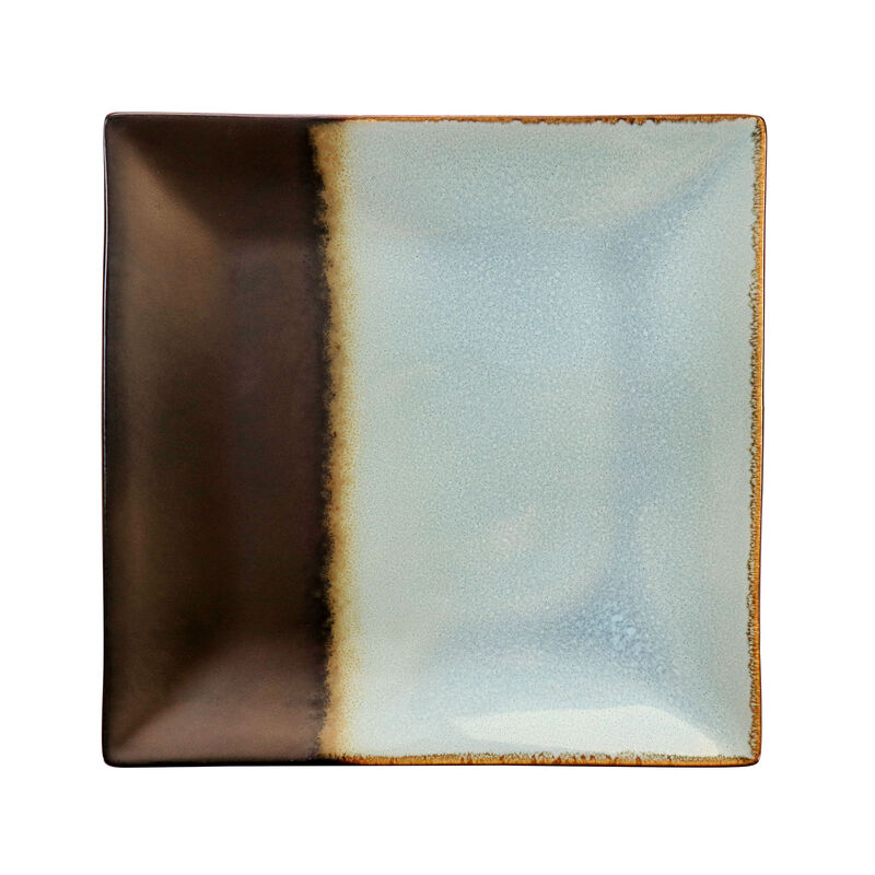 Gibson Elite Kaidence 16 Piece Square Stoneware Dinnerware Set in Bronze image number 6