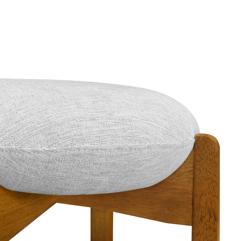 Christopher Knight Home Mela Modern Rubberwood Upholstered Barstools (Set of 2) image number 6