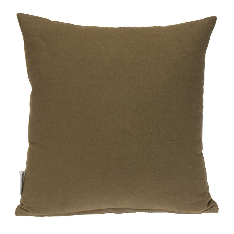 HomeRoots 18" Green Weave Cotton Throw Pillow image number 2
