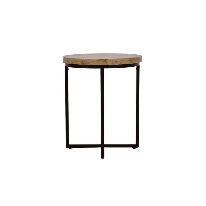 Jofran Ames Solid Wood Modern 20 Round End Table
