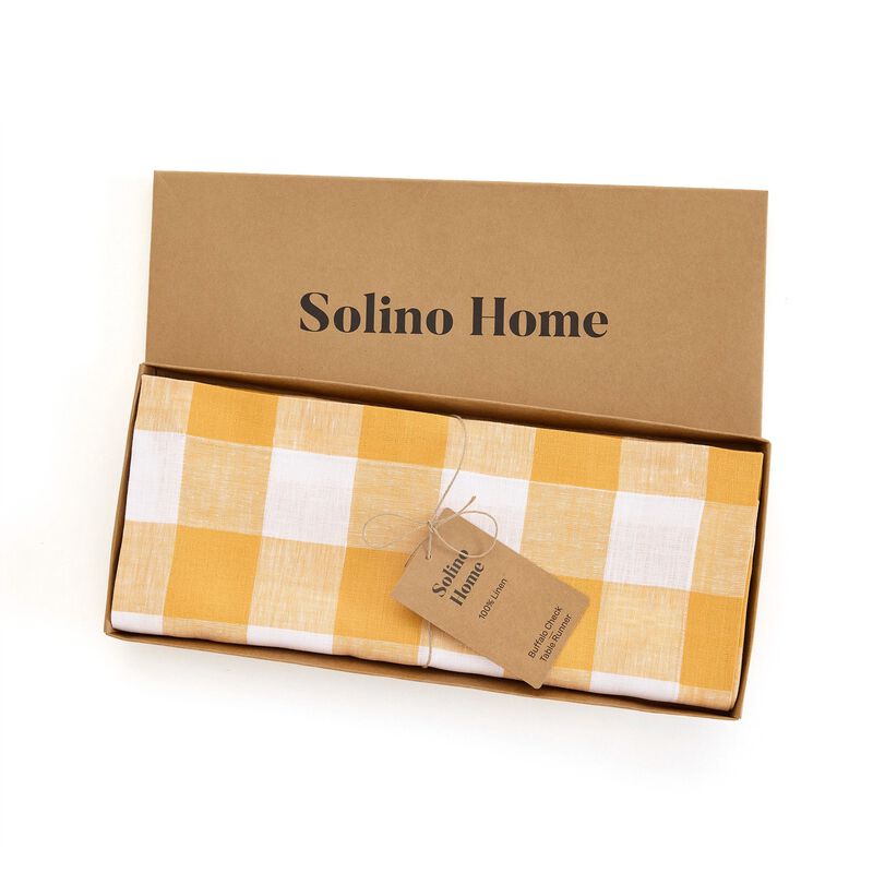 Linen Table Runner - Buffalo Check image number 5