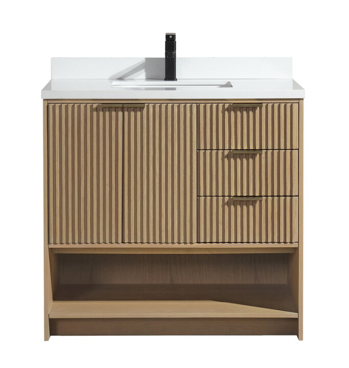 Diego 36" Bathroom Vanity Oak