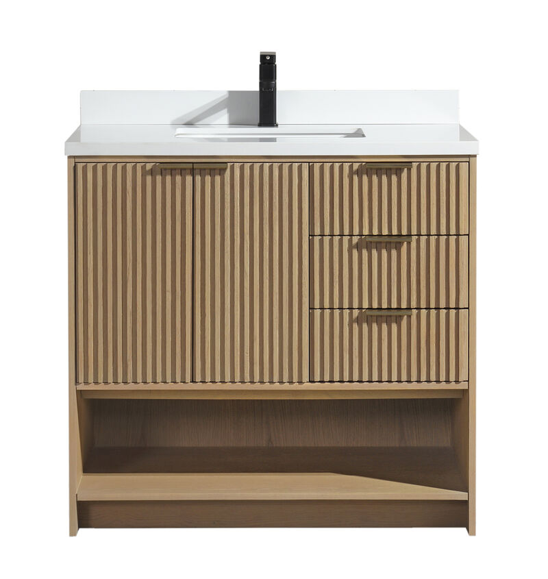 Diego 36" Bathroom Vanity Oak image number 0
