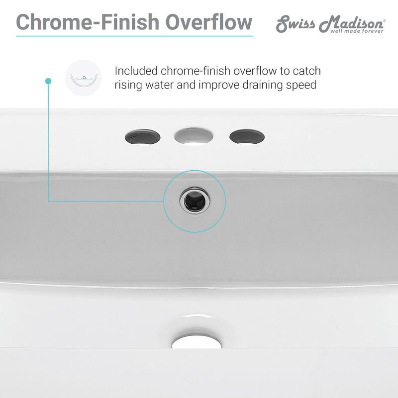 Voltaire 31 Vanity Top Sink with 3 Centerset Faucet Holes image number 4