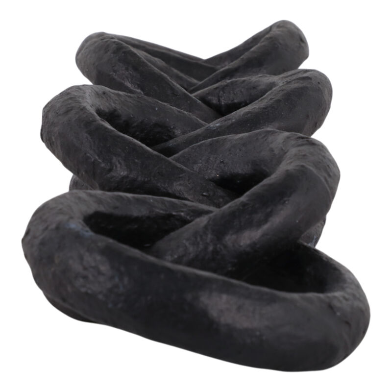 24x5" Paper Mache Chain Link Object, Black image number 2