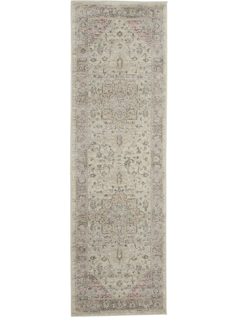 Tranquil TRA06 Ivory/Pink 2' x 4' Rug image number 0