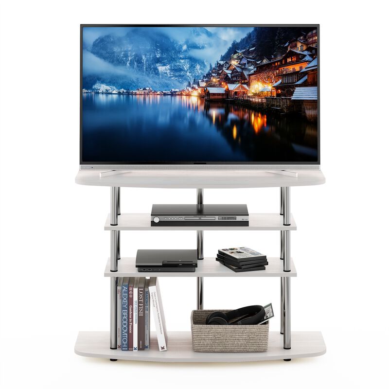 Furinno Furinno Frans Turn-N-Tube 4-Tier TV Stand for TV up to 46, White Oak