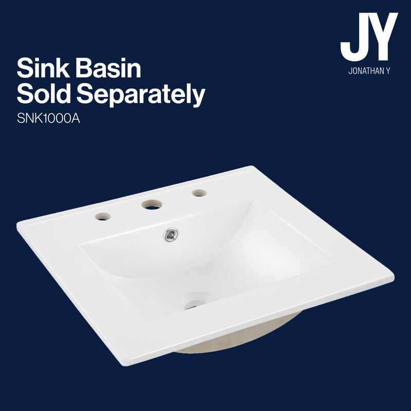 Jonathan Y 2-Shelf Bath Vanity Cabinet Only (Sink Basin Not Included)