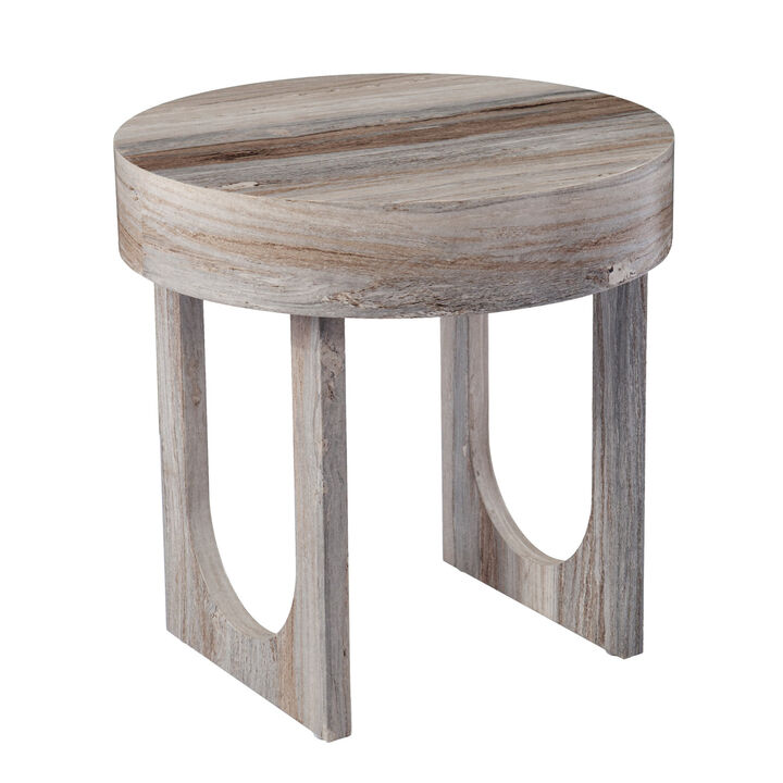 Solid Wood Round Side Table, Ideal for Sofa, Bedside, or Entryway Spaces