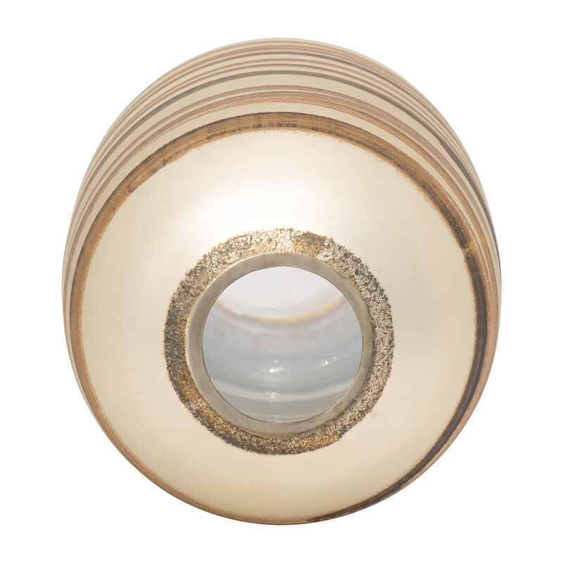 14" Antique Ring Vase, Gold image number 5