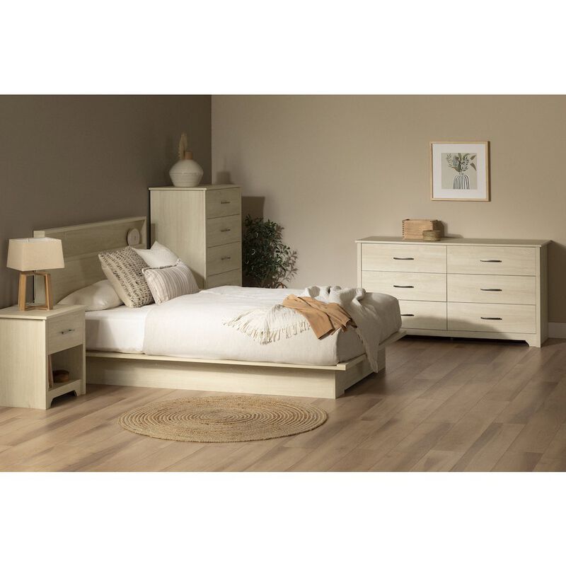 Fusion 6-Drawer Dresser, Bleached Oak