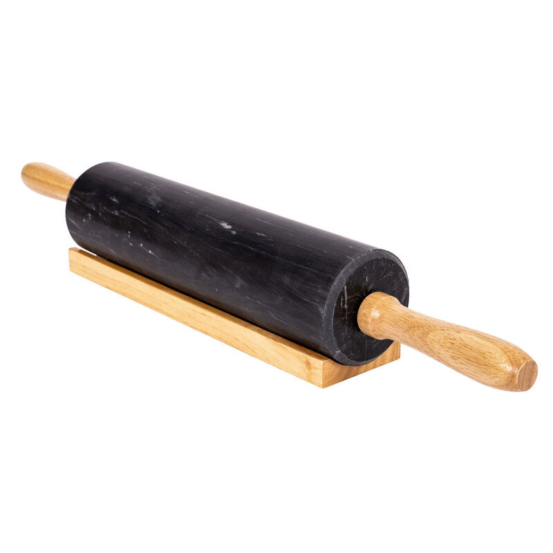 Saboga Home&trade; Marble Rolling Pin with Wooden Handles image number 0