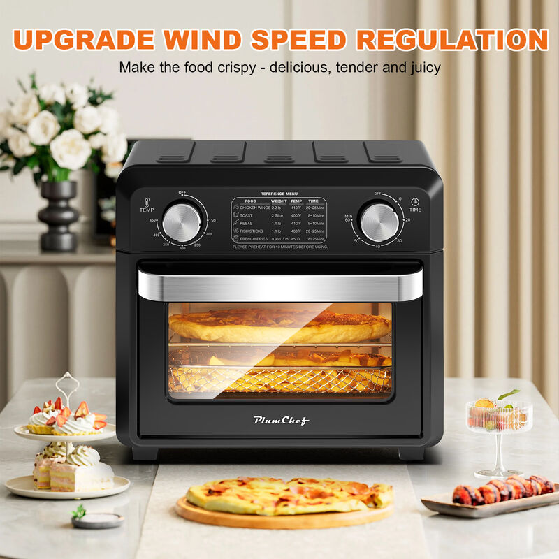 11QT Compact Air Fryer Toaster Oven, Countertop Oven, Warm, Broil, Toast, Bake, Air Fry, Oil-Free image number 2