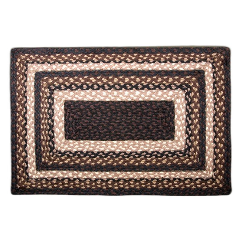 Earth Rugs Rc-313 Mocha Frappuccino Rectangle Braided Rug 5 Feet X 8 Feet image number 0