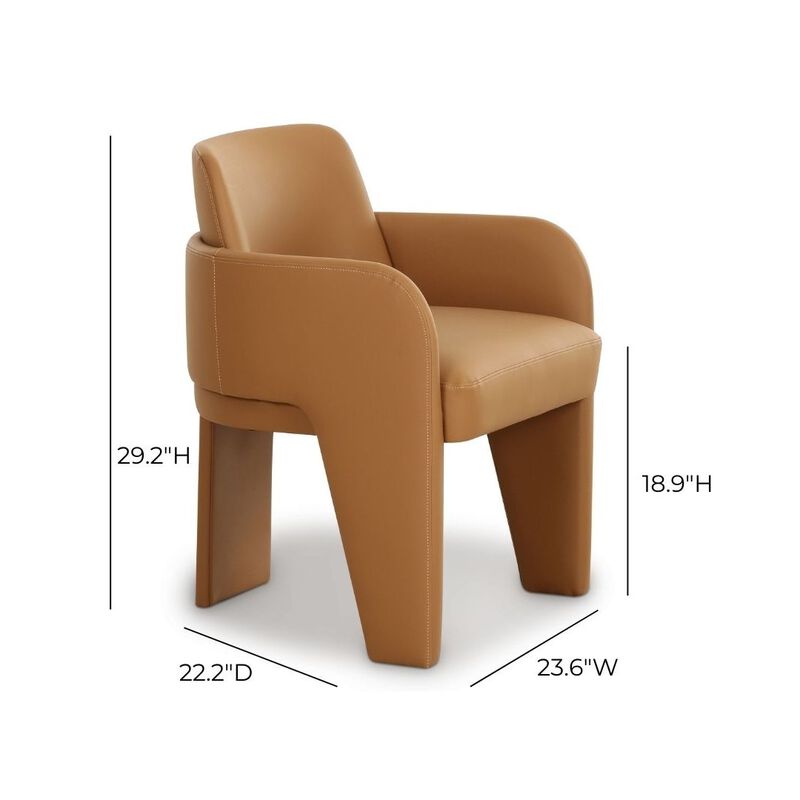 Leo Black Performance Vegan Leather Dining Chair