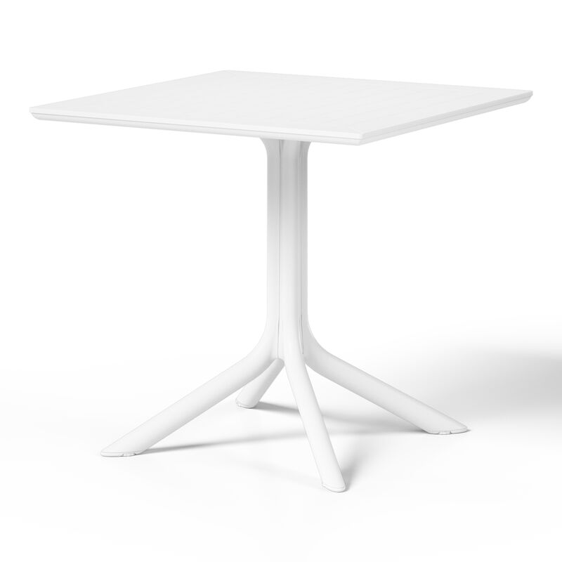 WestinTrends 31.5" Square Outdoor Plastic Resin Patio Dining Table for 4 image number 2