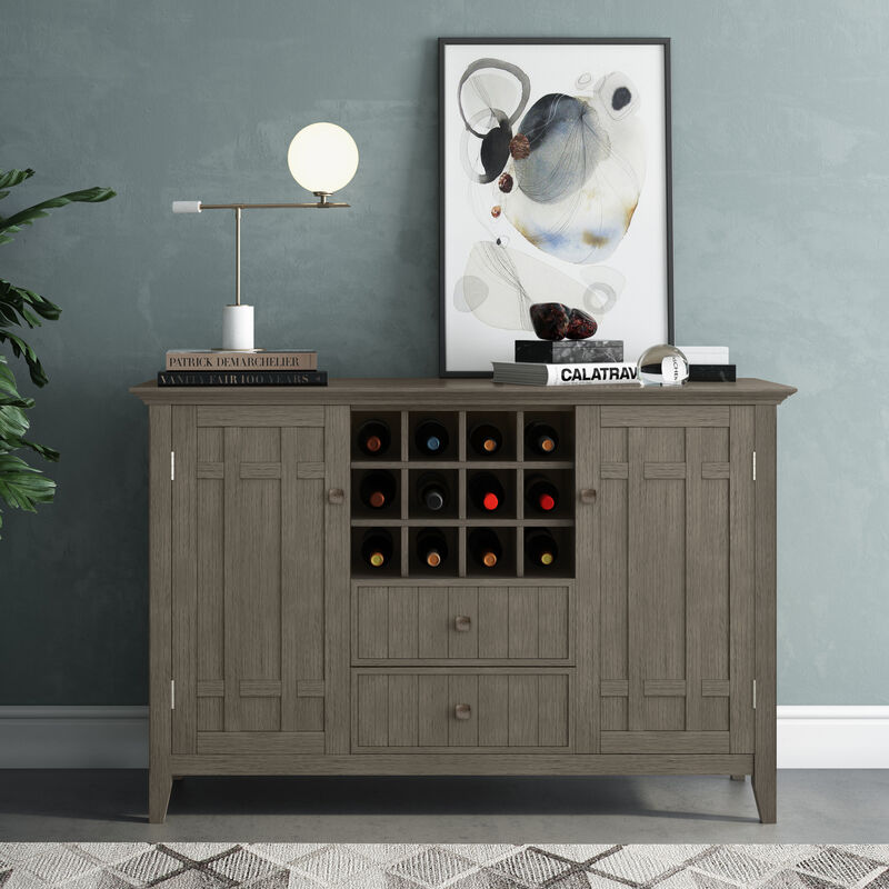 Simpli Home Bedford Sideboard Buffet and Wine Rack image number 1