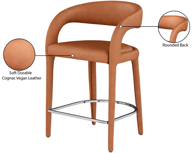 Meridian Furniture Sylvester Vegan Leather Stool