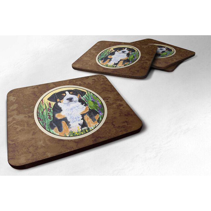 Caroline's Treasures SS8217FC Greater Swiss Mountain Dog Foam Coasters (Set of 4), 3.5 H x 3.5 W, Multicolor