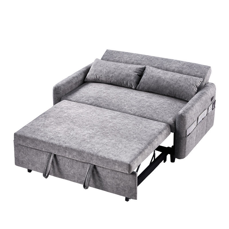 Merax Sleep Sofa Bed Loveseats Sofa Couch with Adjsutable Backrest