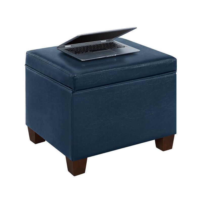 Convenience Concepts Madison Storage Ottoman Blue