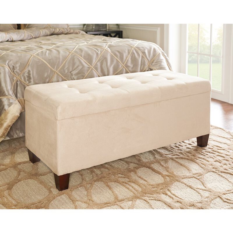Linon Carmen Shoe Storage Ottoman image number 2