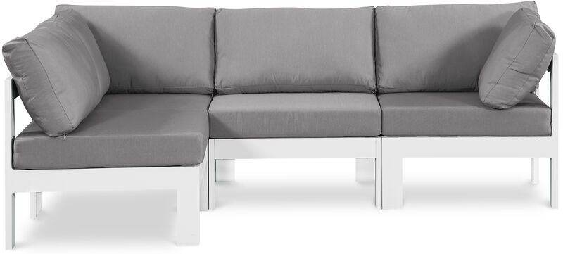 Meridian Furniture Nizuc Grey Water Resistant Fabric Outdoor Patio Modular Sectional image number 0