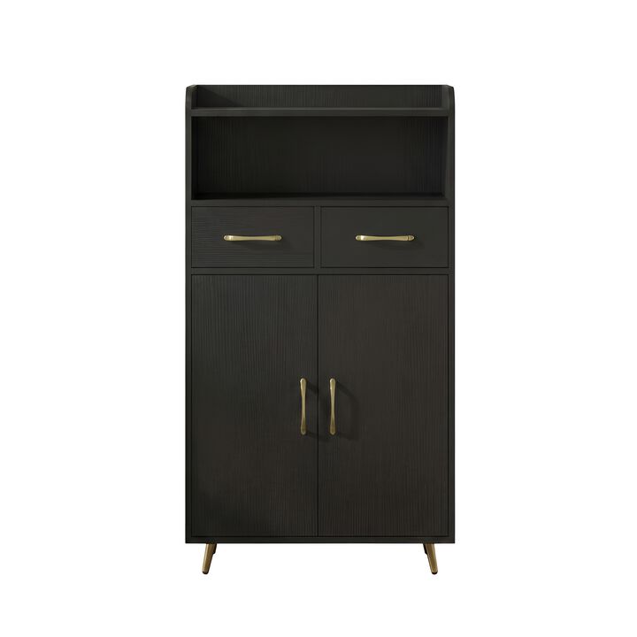 Bathroom Storage Cabinet with 2 Drawers and 2 Doors