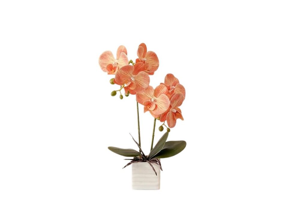 Orange Artificial Orchid Flowers Vase Filler Orchids Home Decor