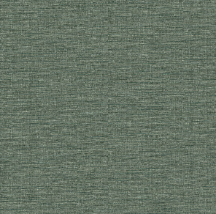 Lela Green Faux Linen Wallpaper (Set of 2)