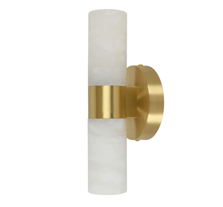 Beacon Lighting Luella 2-Light Alabaster Wall Sconce Modern LED Wall Light