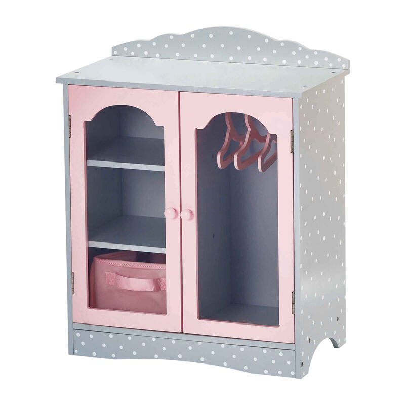 Olivia's Little World Polka Dots Princess Toy Closet with Hangers for 18" Dolls image number 0