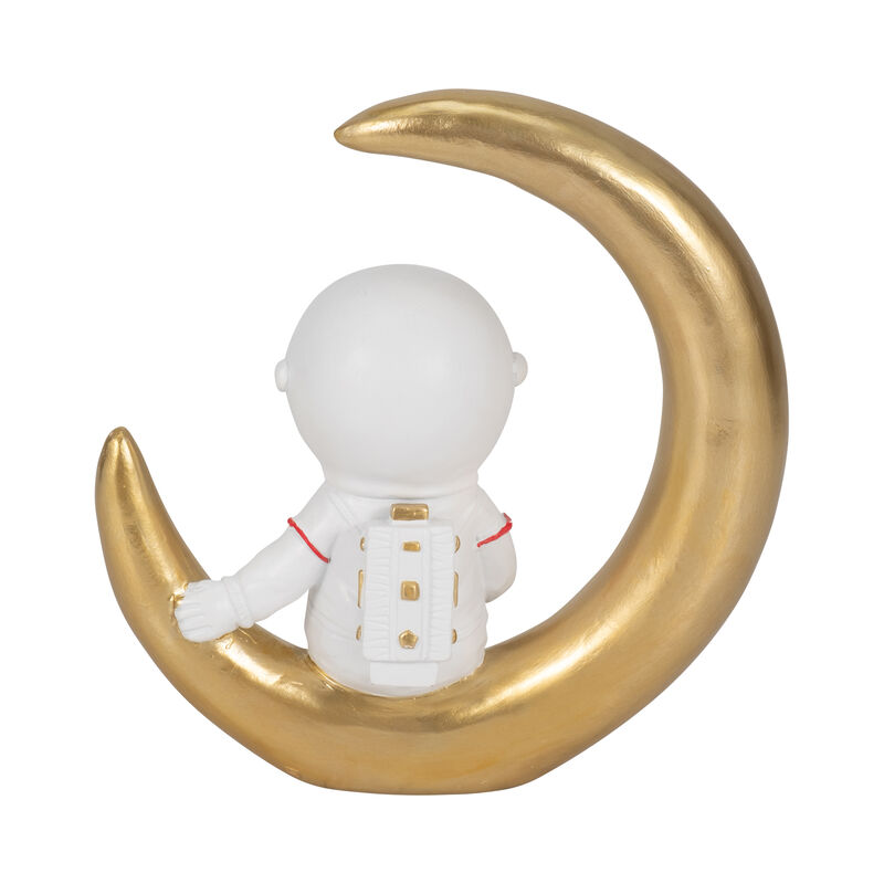 7" Space Man On Crescent Moon image number 3