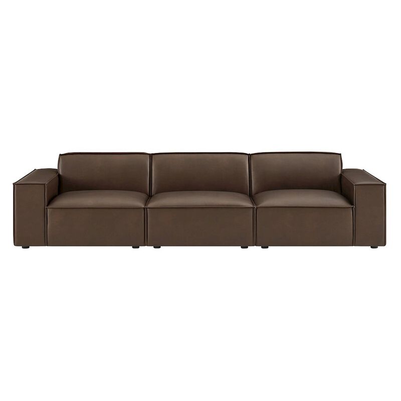 Restore 3-Piece Vegan Leather Modular Sofa Set image number 5