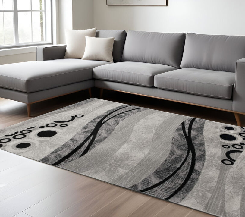 HomeRoots Abstract Dhurrie Area Rug