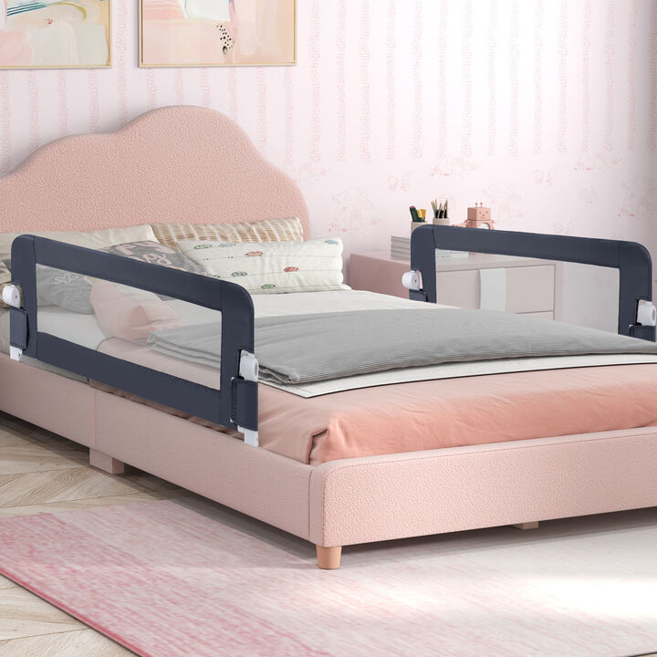 Baby Bed Guard Rail with Foldable Swing Down Design for Child Safety