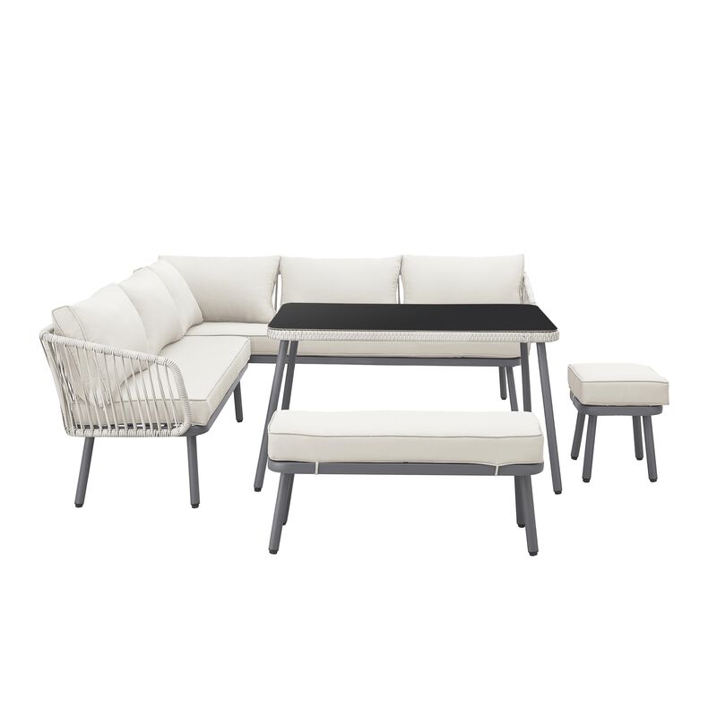 Inspired Home Brailynn  Outdoor 5pc Seating Group