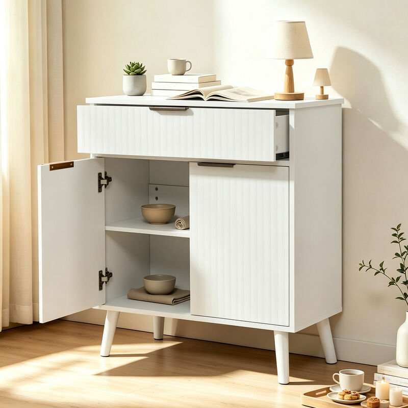 Lewurn Adjustable Shelves Storage Cabinet image number 5
